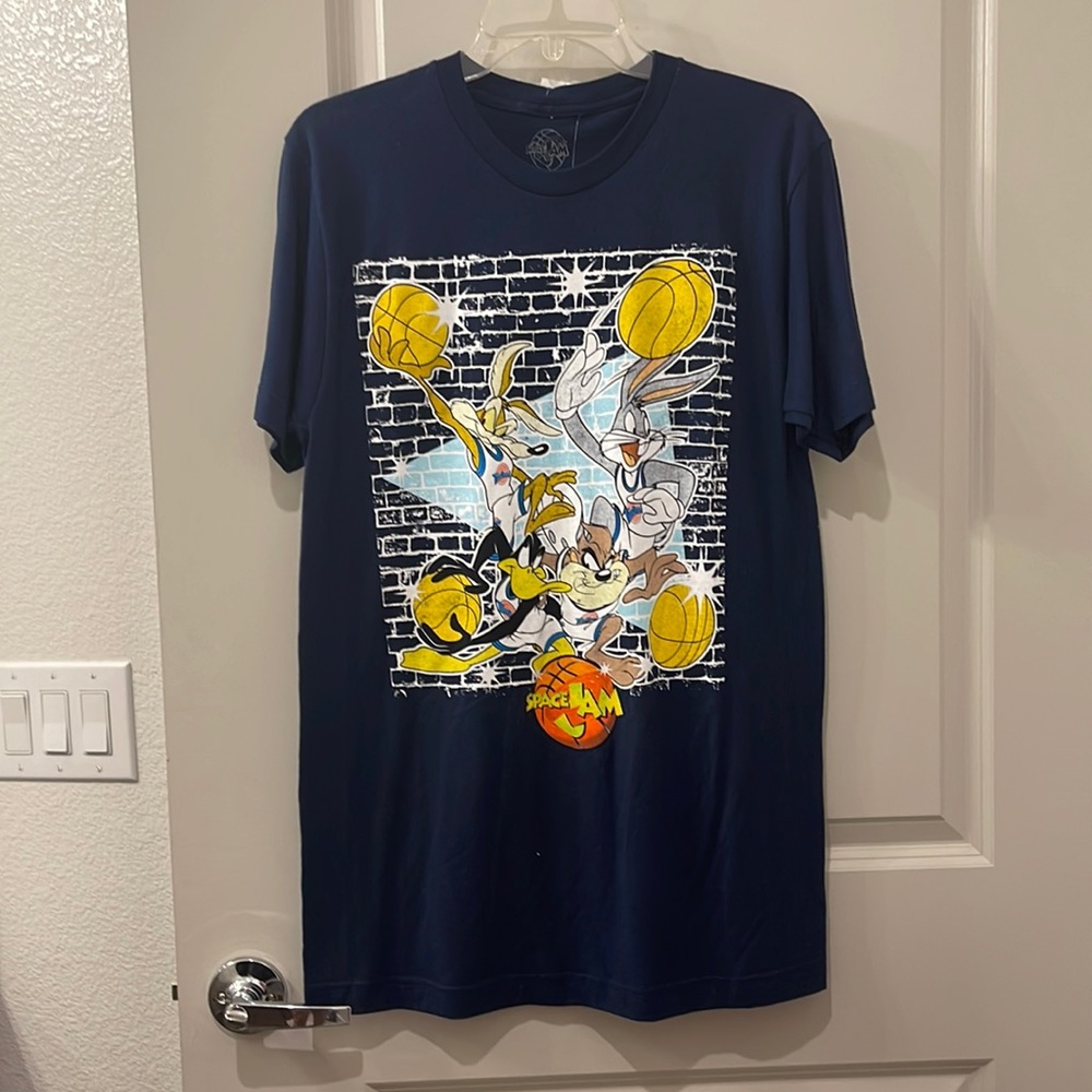 SpaceJam T shirt size Medium Navy Blue